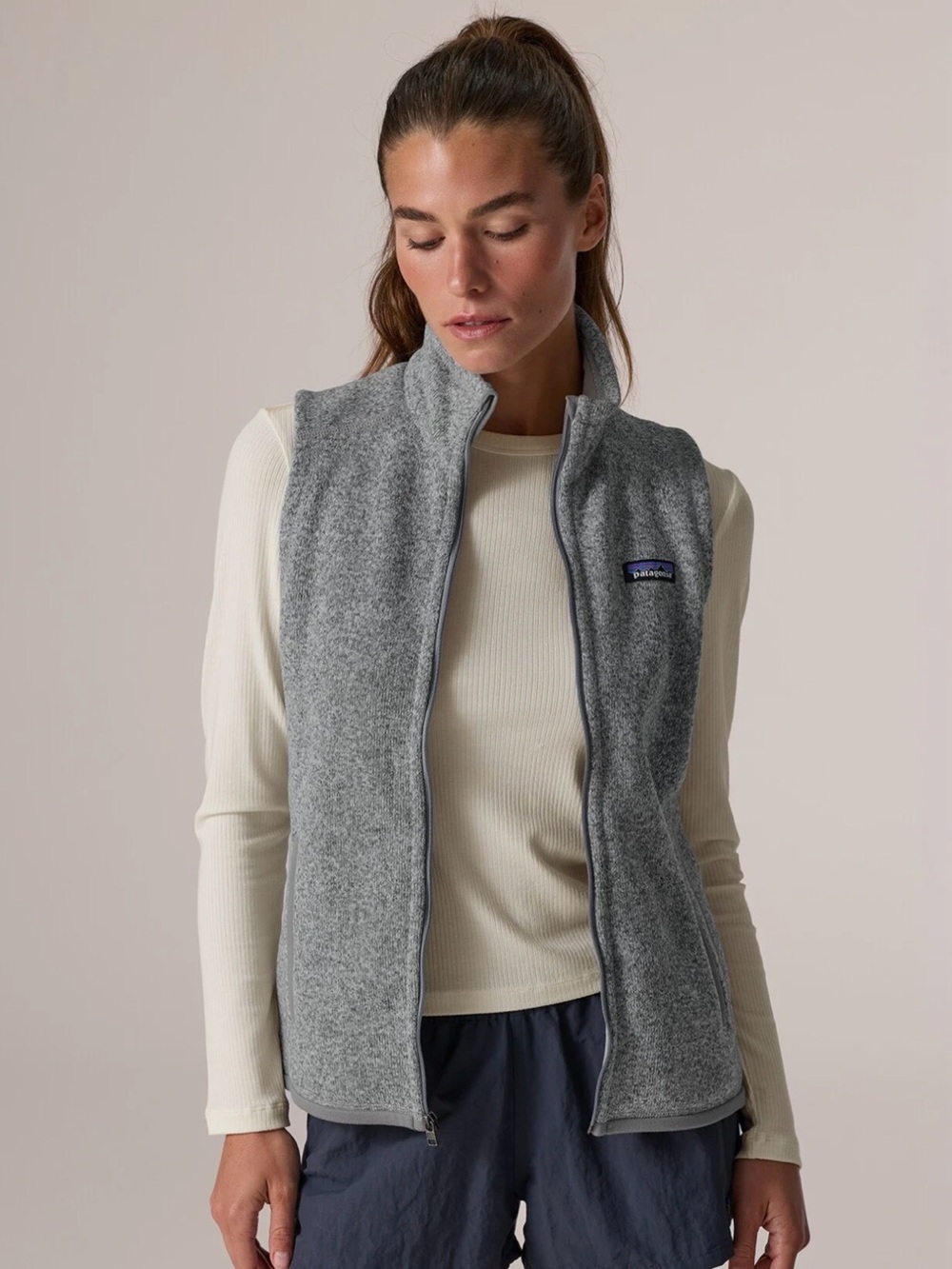 Patagonia Heather Gray Fleece Vest